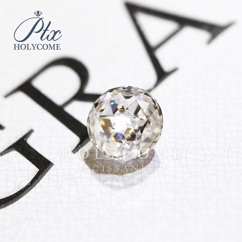 Moissanite Double Sides Rose Cut Pass Diamond Tester Round White D Color VVS1 Loose Beads Rings Charms Earrings GRA Certificate