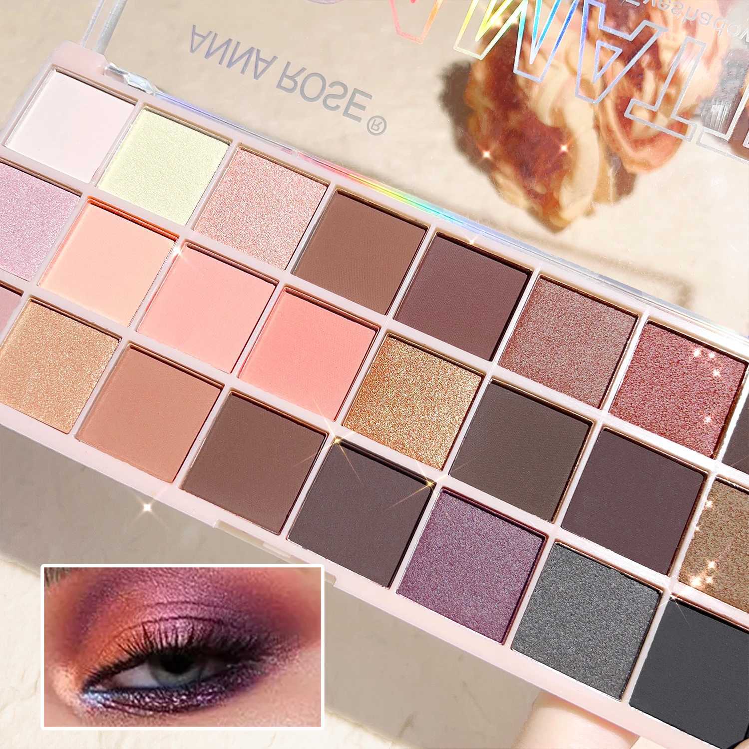 24 color multi-color eyeshadow palette highly pigmented brown nude waterproof for Valentines Day eye makeupXJ250520