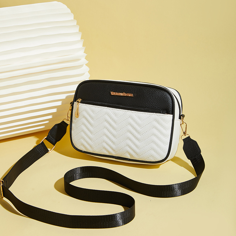 Women's double-layer square 2025VR new bag women's work commuting crossbody small shoulder bag