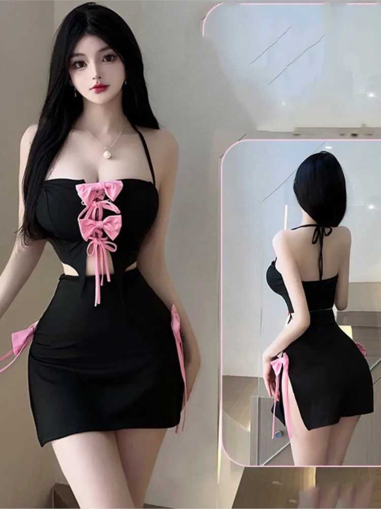 Dress strap tight fitting cute and sexy hip hugging skirt Green dress Party dress dresses women lingerie set Sex shop R250520