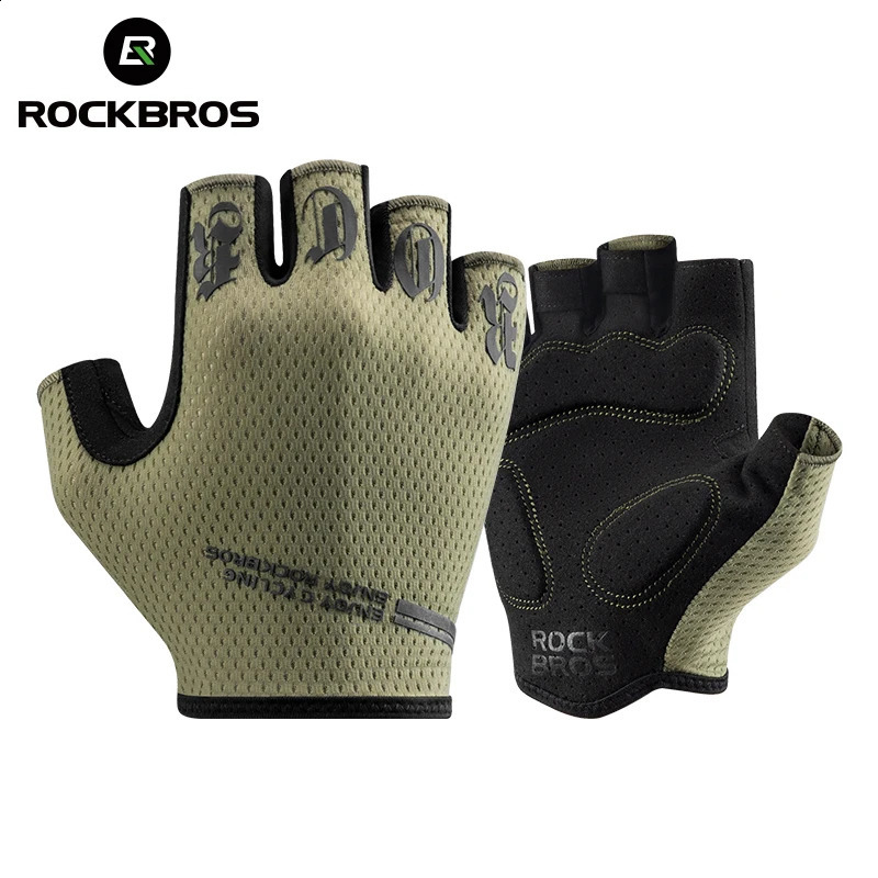 ROCKBROS Cycling Gloves Bike Shockproof Half Finger Breathable Antishock Short Summer High Elasticity 250515