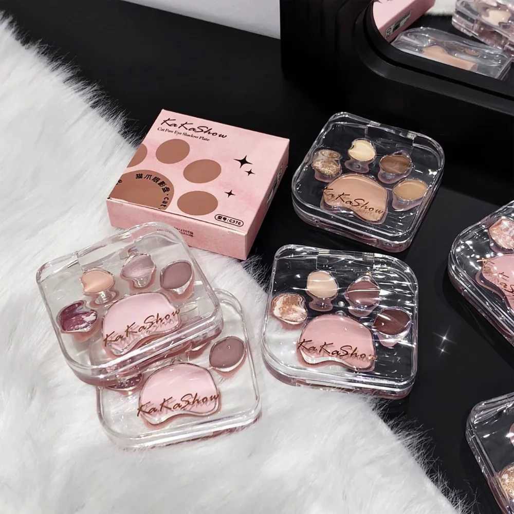 5 Colors Cat Claw Eyeshadow Palette Long Lasting Glitter Rose Blush Eye Shadows Cute Eye Makeup Palette Women Cosmetics W250520