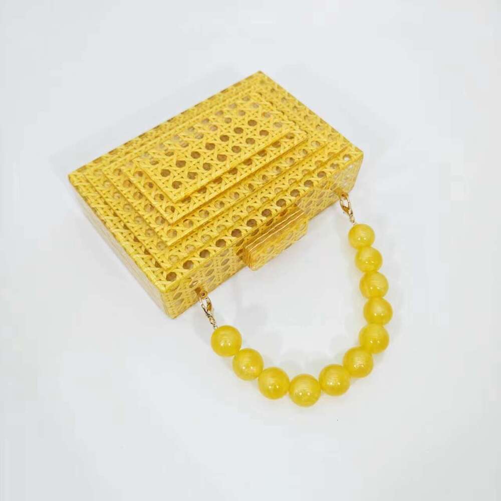 Hot selling new rattan acrylic dinner grab bag, single shoulder diagonal cross wedding fashionable women's bag