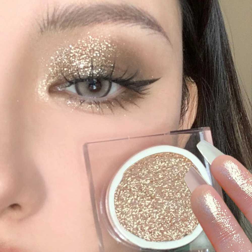 Single Color Eyeshadow Pearlescent Earth Tones Long Lasting Waterproof Gliter for Eyes Pressed Shimmer Eyeshadow Makeup Cosmetic W250520