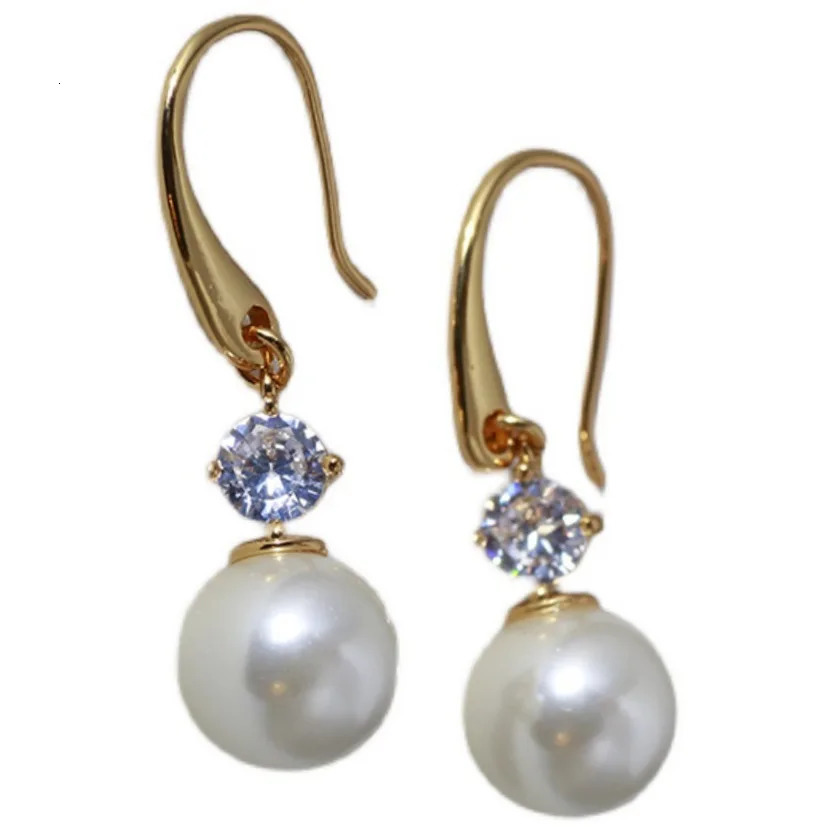 Jewelry Inlaid With Zircon Pearls Pendant Earrings Multicolored Womens Simple Temperament Mixed Batch 250520