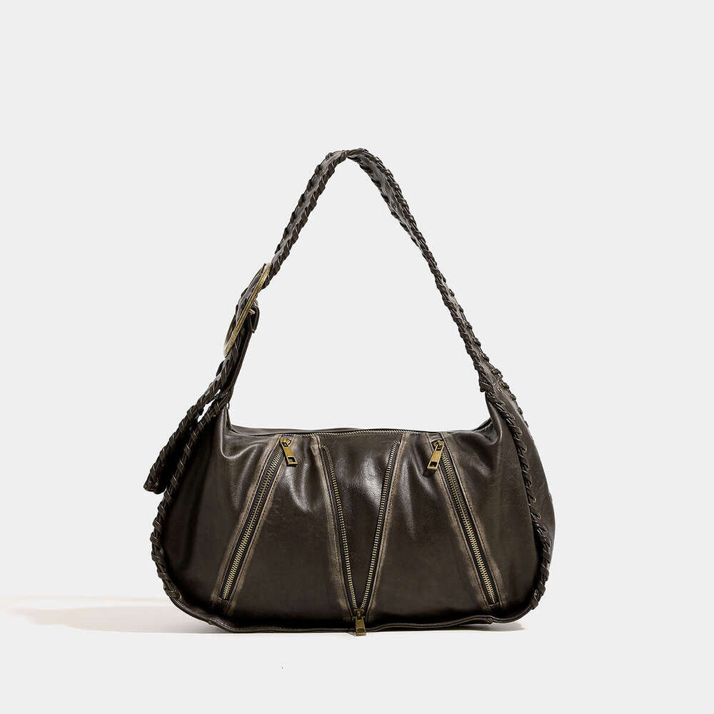 Women's Bags Designer Large Capacity Woven Relaxed Fabric Autumn And Winter New Fashion Single Shoulder Armpit Bag, Casual Tote Bag For Women