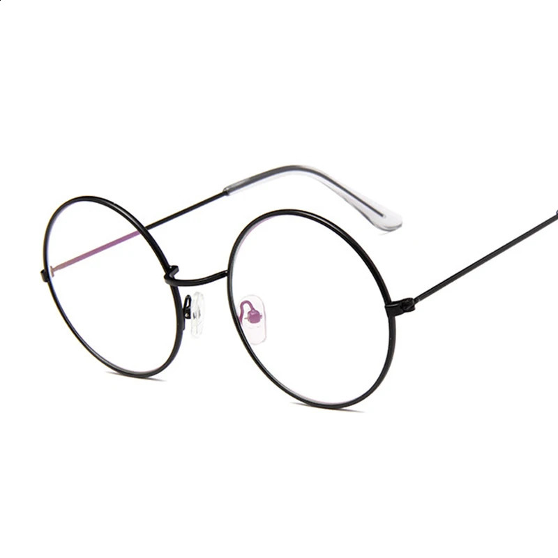 Vintage Round Glasses Clear Lens Fashion Gold Metal Frame Optical Men Women Eyeglass 250515