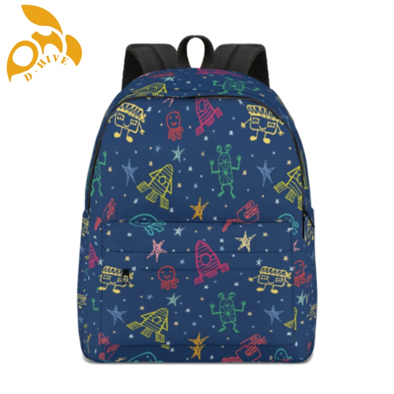 Free shipping. Top designer custom beige, white and black lightweight, high-quality half-width lightweight student schoolbag