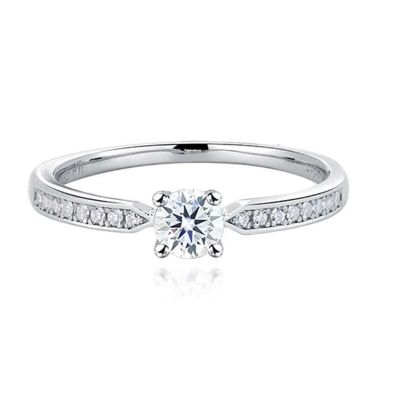COSFIX D Color Moissanite Rings For Women s925 Silver 0.3ct 4mm Moissanite Rings Full Diamond Womens Rings New 2023 Gift