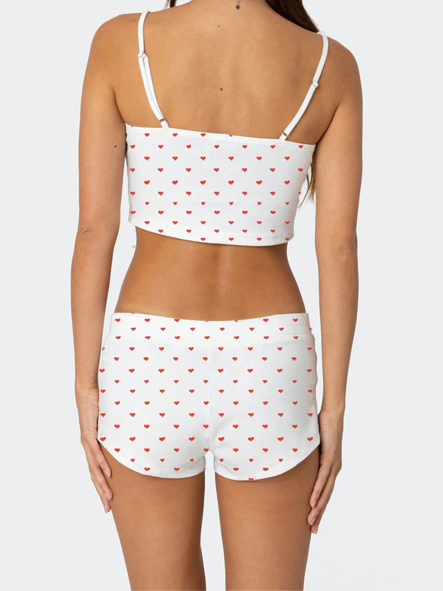Women s Summer Outfits Floral Print Sleeveless Cami Top with Elastic Waist Shorts - 2 Piece Set for a Stylish Look 250516