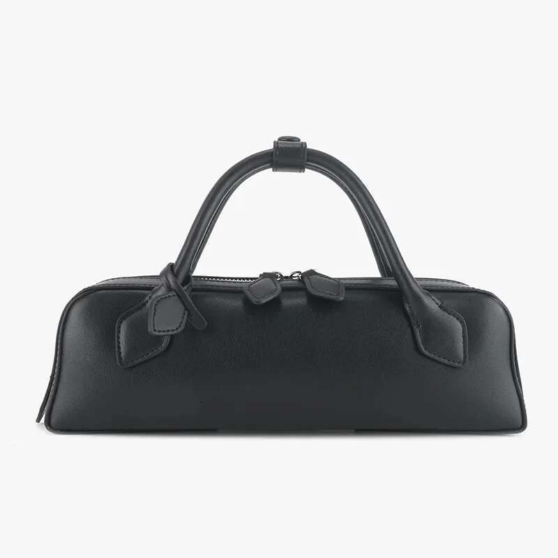 Women's Bags Designer New Fashionable Short Leather French Bread Women's Crossbody Bag Commute Street Style Top Layer Cowhide Handbag