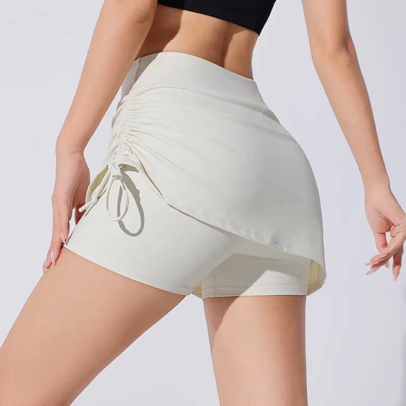 Womens Sexy Sports Tennis Skirt Retraction Design Running Yoga Shorts that Cover BottomsXJ250520