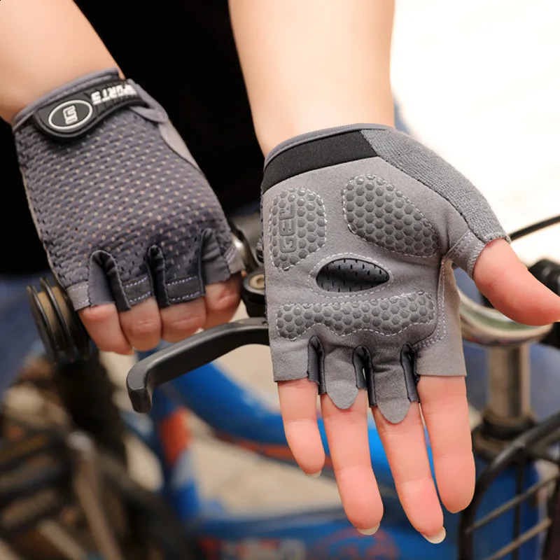 Childrens Gloves Half Finger Outdoor Sports Kids Cycling Boys Girls Protection Antislip Breathable Thin Spring Summer 250515
