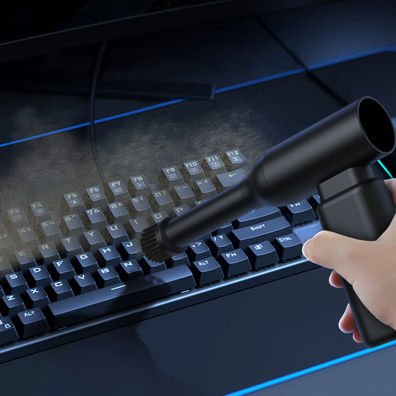100000 rpm Protable Air Duster for Computer Cleaning Cordless Compressed Air Blower with LED Light for PC computers Keyboard Clean