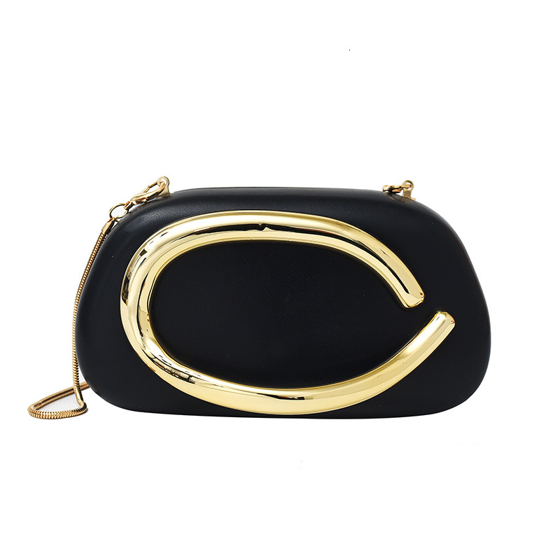 Small niche design, high-end metal decoration, hand-held box bag, new versatile chain shoulder crossbody women's bag