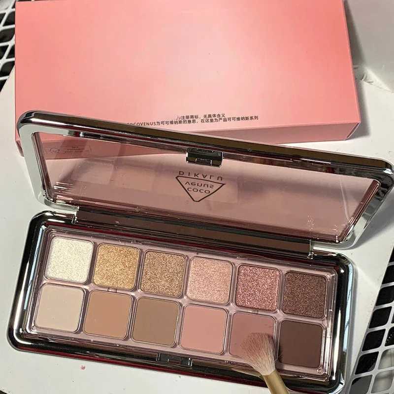 Korean 12 Colors Glitter Eye Shadow Palette Makeup Earth Matte Pigmented Powder Multiple Color Eye Shadow Long lasting Beauty W250520