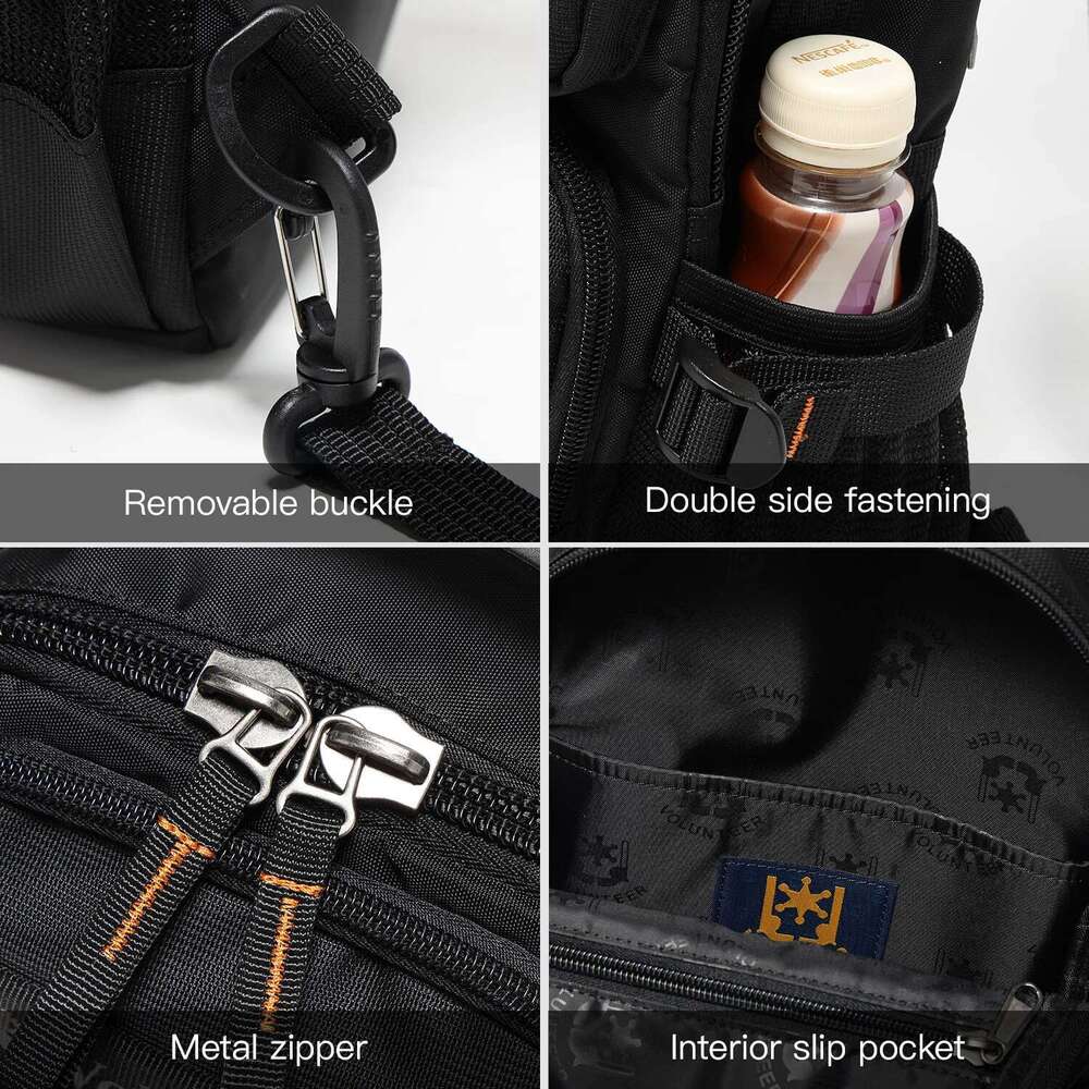 Volunteer Crossbody For Men 2024 New Multiple Pockets Large Capacity Watertight Travel Adjustable Shoulder Bag 1835-05