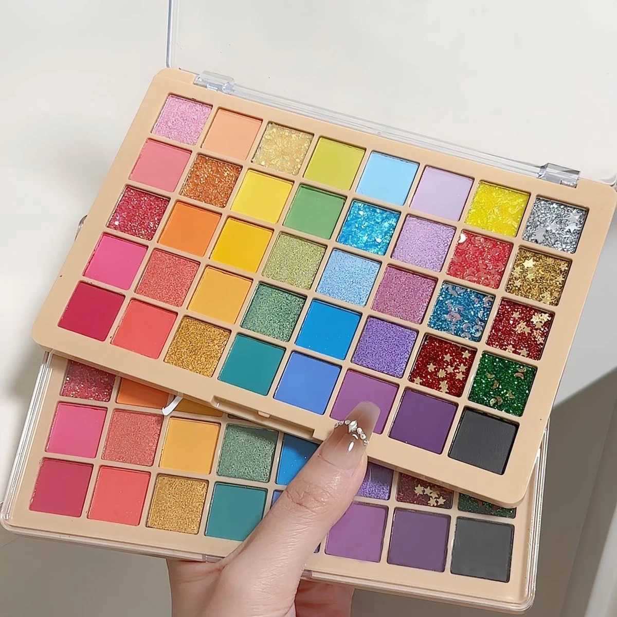 Colored eyeshadow set 40 colors music festival performance stage matte and pearlescent green blue pink Mothers Day giftXJ250520