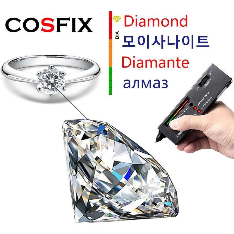 COSFIX S925 Sterling Silver Half Eternity Moissanite Rings Diamond 1.5mm Exquisite Engagement Wedding Ring For Women Jewelry Gif