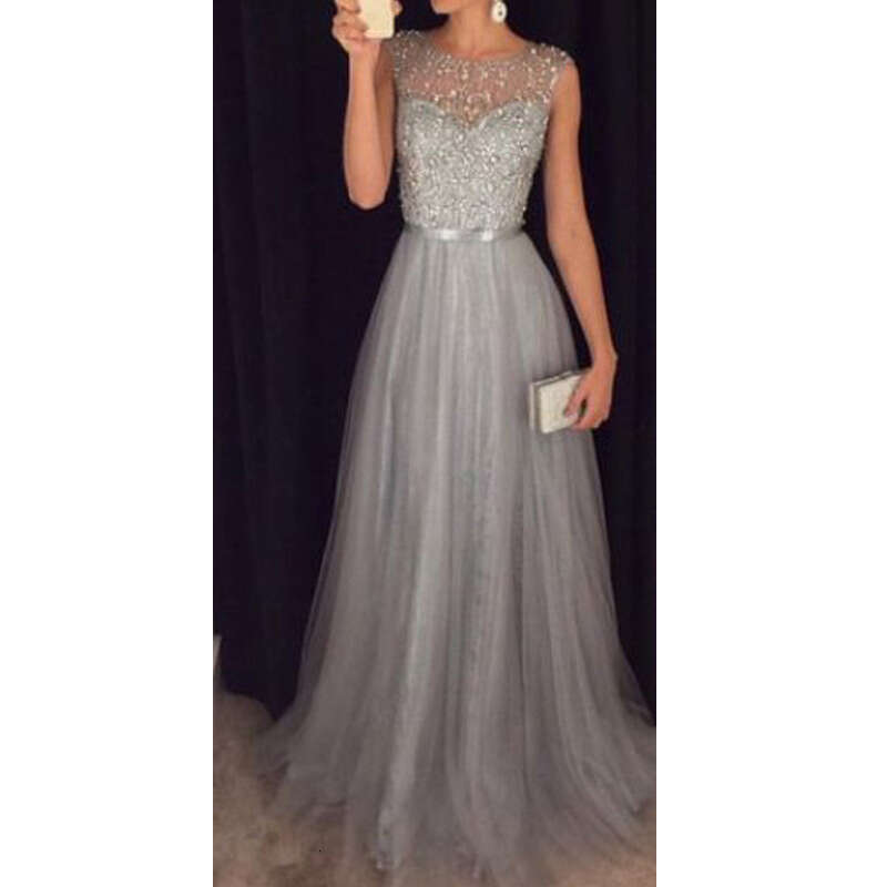 European American spring and summer women's hot selling mesh sleeveless sequin dress 2025 temperament versatile new trend clothing ins