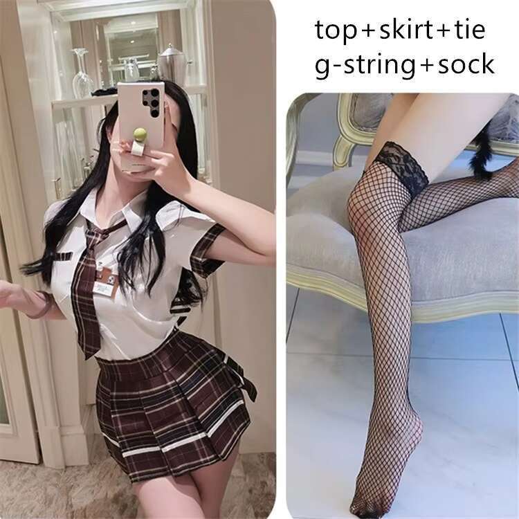 Women Sexy School Cosplay Costumes Student Uniform Lingerie