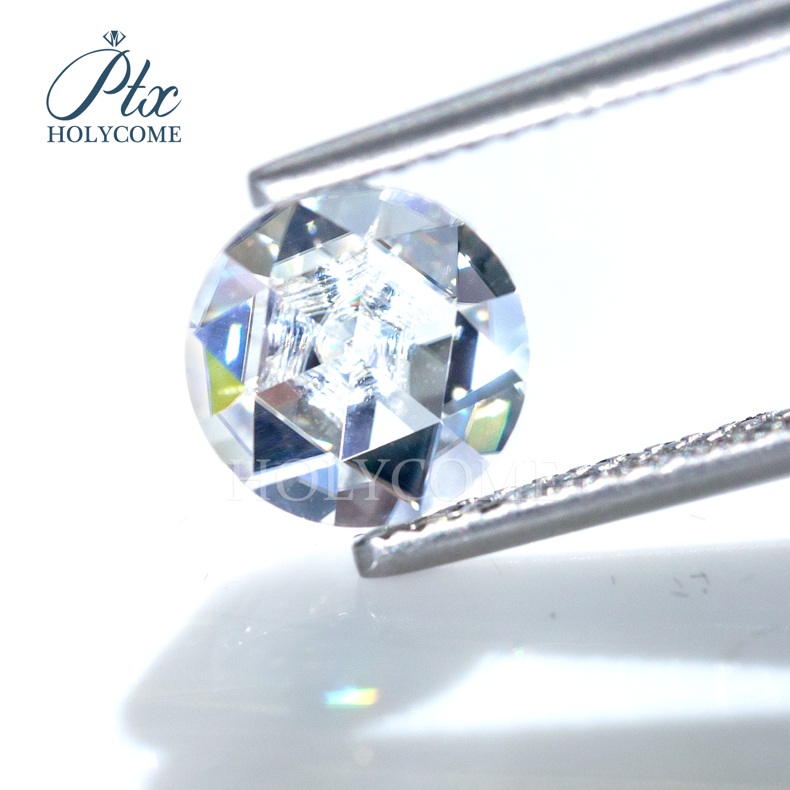 Half Rose Cut Moissanite Diamond Flat Round White D Multicolor VVS1 GRA Certificate Loose Beads Rings Necklaces Jewelry Moissanite