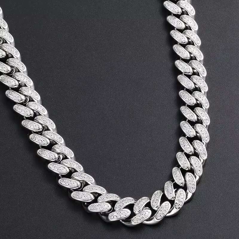 Gold Sier Plated Party Men and Women's Gift Micro inlaid Zircon Hip Hop Cuban Copper Chain