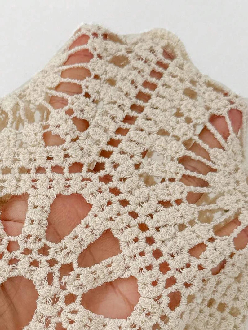 3D Flower Knitted Sling Long Dress Women Sexy Deep Vneck Backless Sleeveless Lace Up Femme Robes Summer Beach Dresses 250520