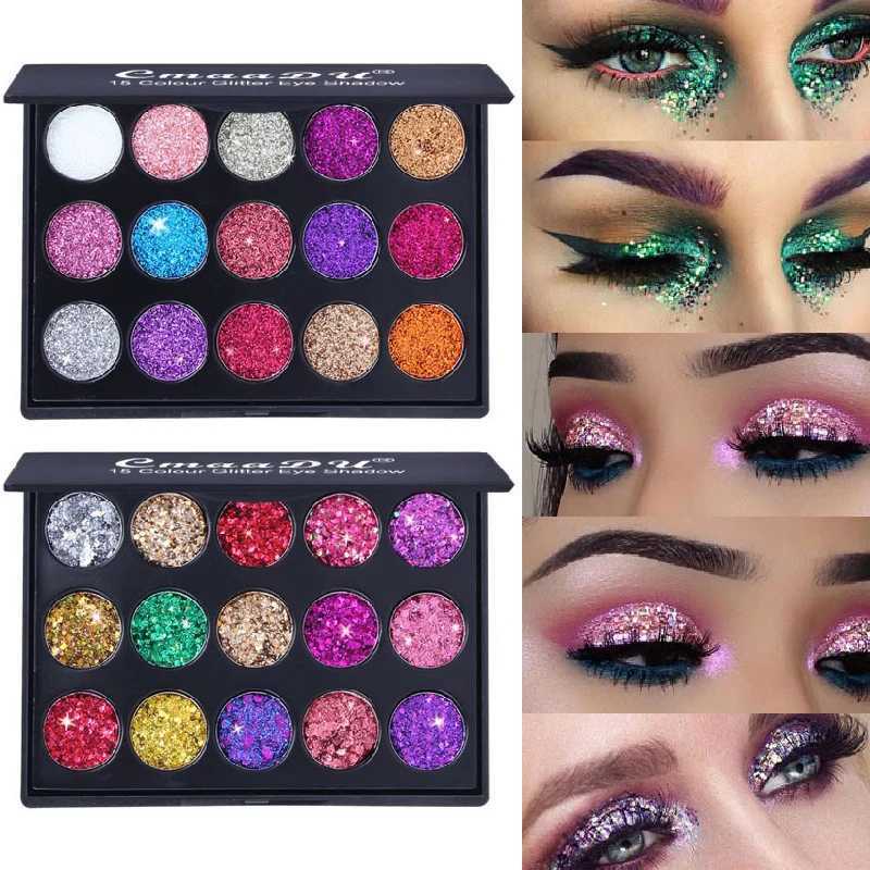 15Color Metallic Glitter EyeShadow Palette Shining Powder Shimmer Eye Shadow Waterproof Diamond Sequins Body Face Art MakeupXJ250520