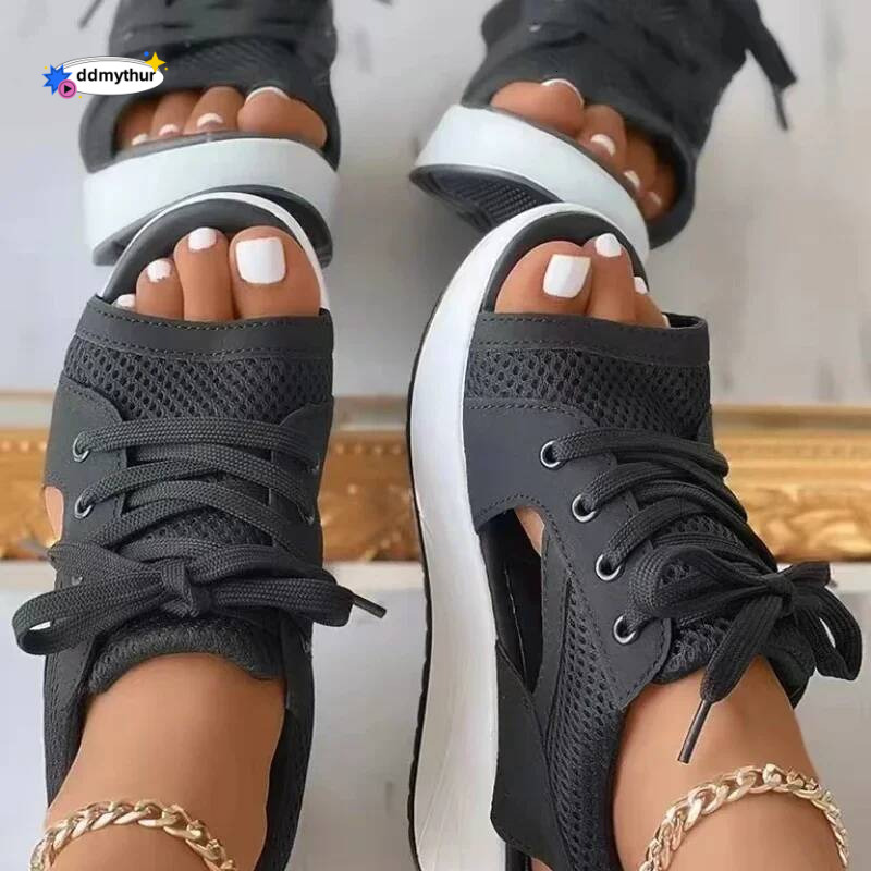 Fashion Women Sandals Summer New Lady Platform Chunky Comfortable Mesh Open Toe Casual Sports Ladies Shoes Plus Size 43 ddmythur