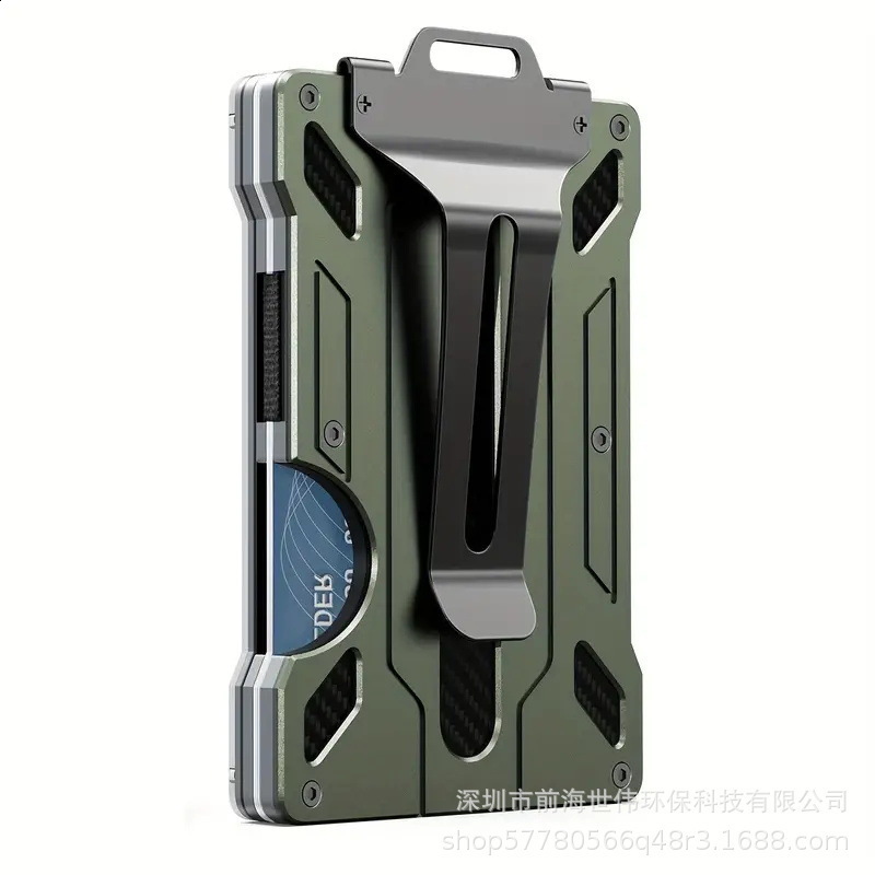 EDC wallet outdoor card clip practical tactics mens wallet aluminum metal mens fashion wallet mini smart magic wallet 241125
