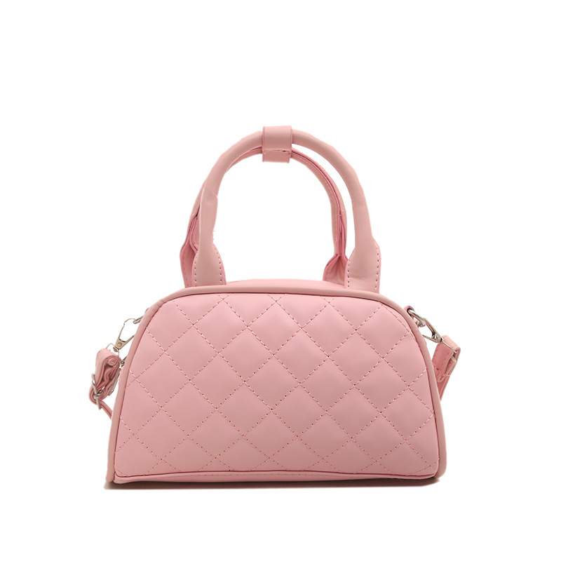 Free Delivery Designer Bag 2025 Spring New Style Niche Bowling Diamond Grid Commuting Hand Fashionable And Versatile Luxury Bag