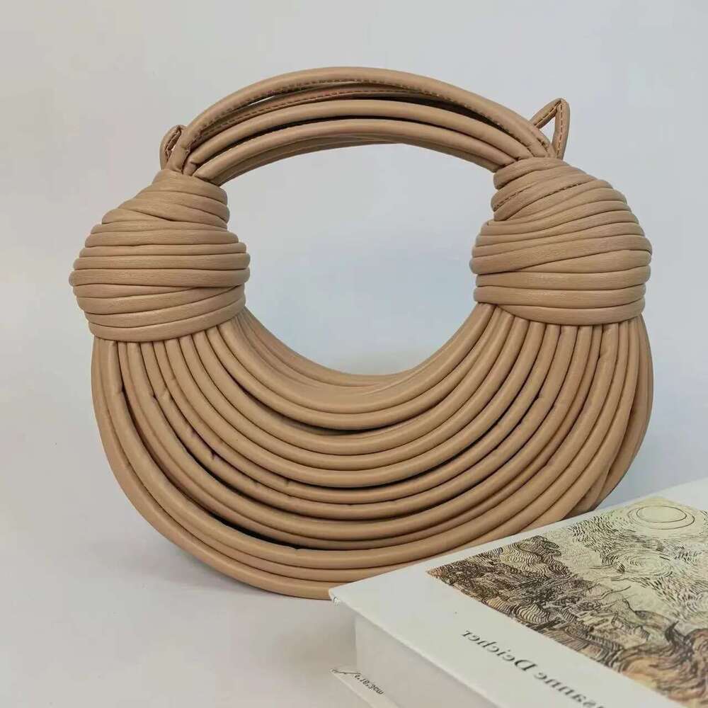 Handbags For Women New Gold Brand Handwoven Noodle Bags Rope Knotted Pulled Hobo Evening Clutch Chic