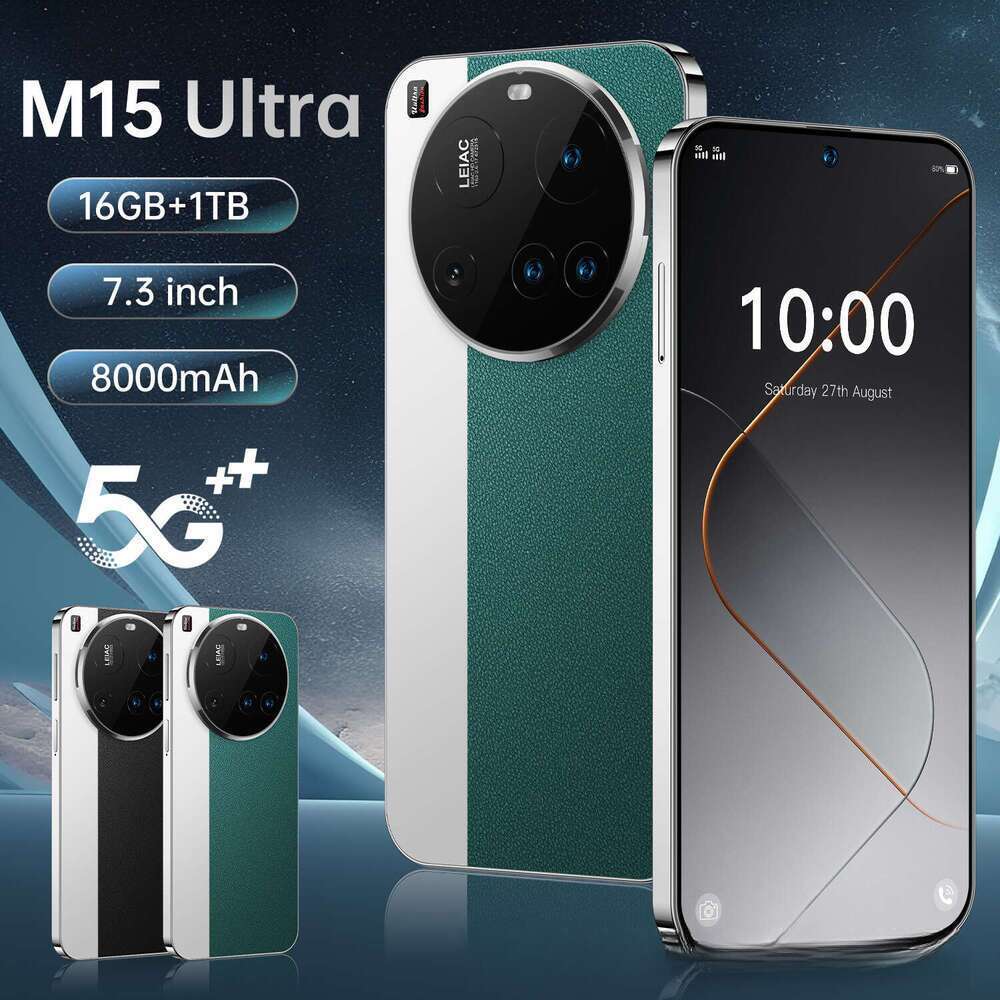 2025 New M15 Ultra Phone 16+1T Smart All in One Face ID Unlocked mobile phone Camera GPS HD Display