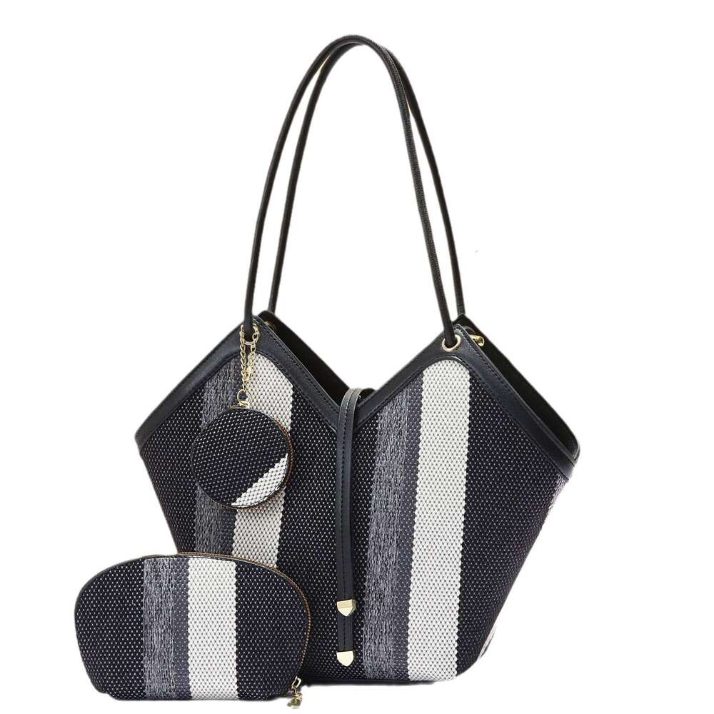 Taizhou large capacity women s shoulder bag fashionable color blocking trendy and atmospheric handbag versatile bags