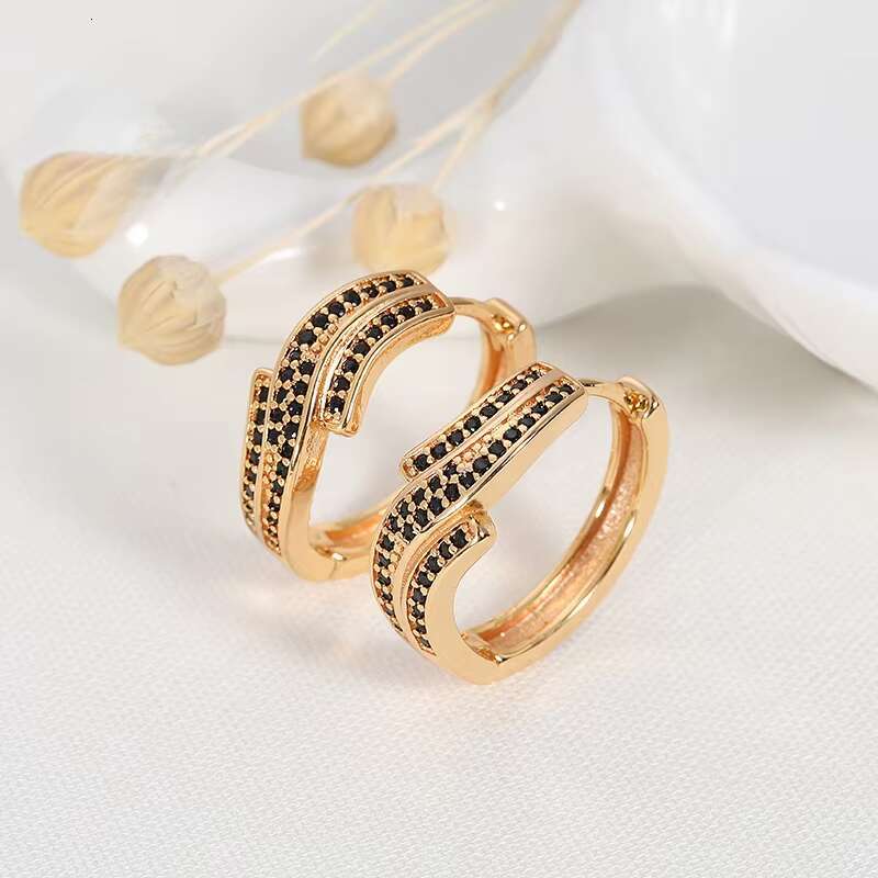 2019 New Fashionable Jewelry Black Women's Exquisite Large Earrings