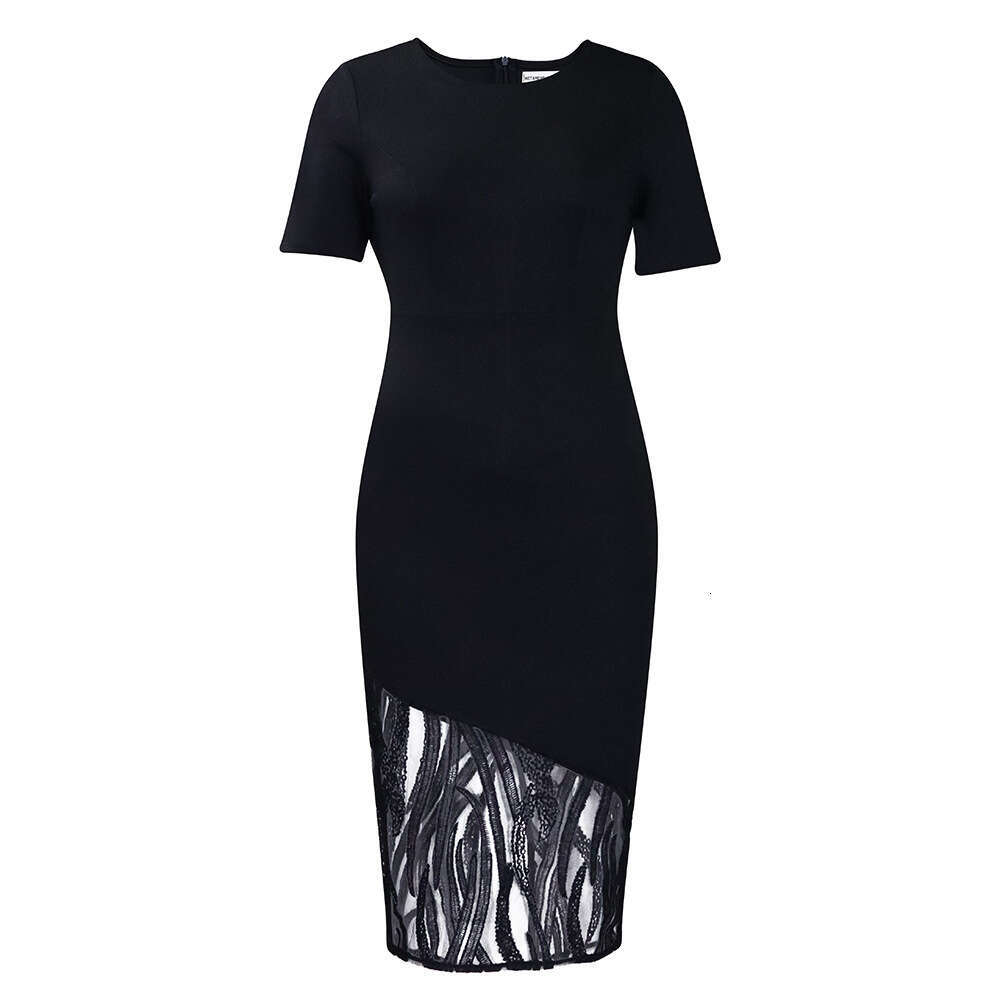 Women's Wear D3196 Women's Summer Temperament Tongle Nail Bead Wrapped Buttocks Plus Size Dress