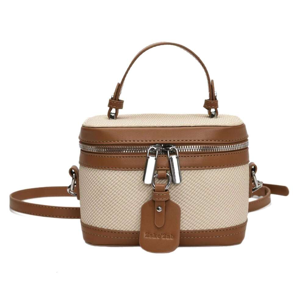 New Splicing Fashion Handheld Box Bag for Women's Sen Cute Leisure Crossbody Bag, Elegant and Simple Single