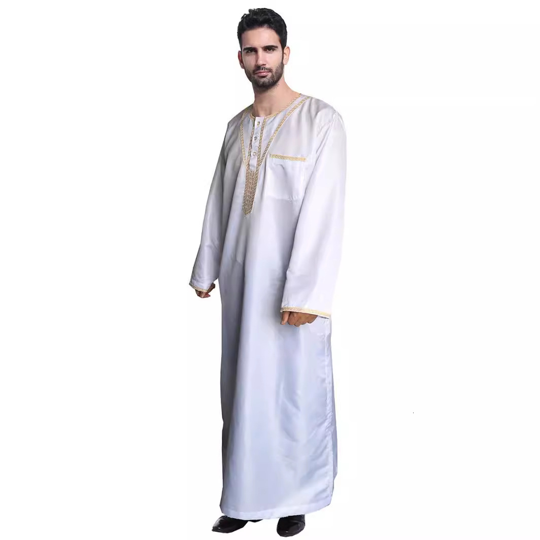 Designer Clothing Arab Travel Casual Robe Dubai Ethnic Men's Clothing 2025 New Fashionable And Versatile Trendy Clothing