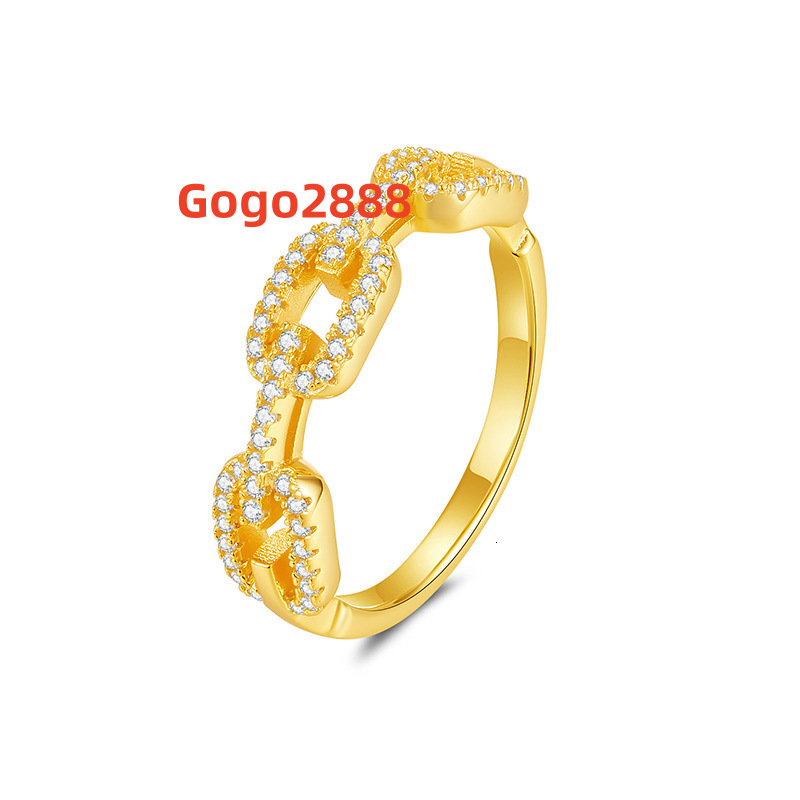 Gorgeous Jewelry Shining Fashion Hip Hop Style 925 Sterling Silver Full 1mm Moissanite Ring for Women Wedding Engagement