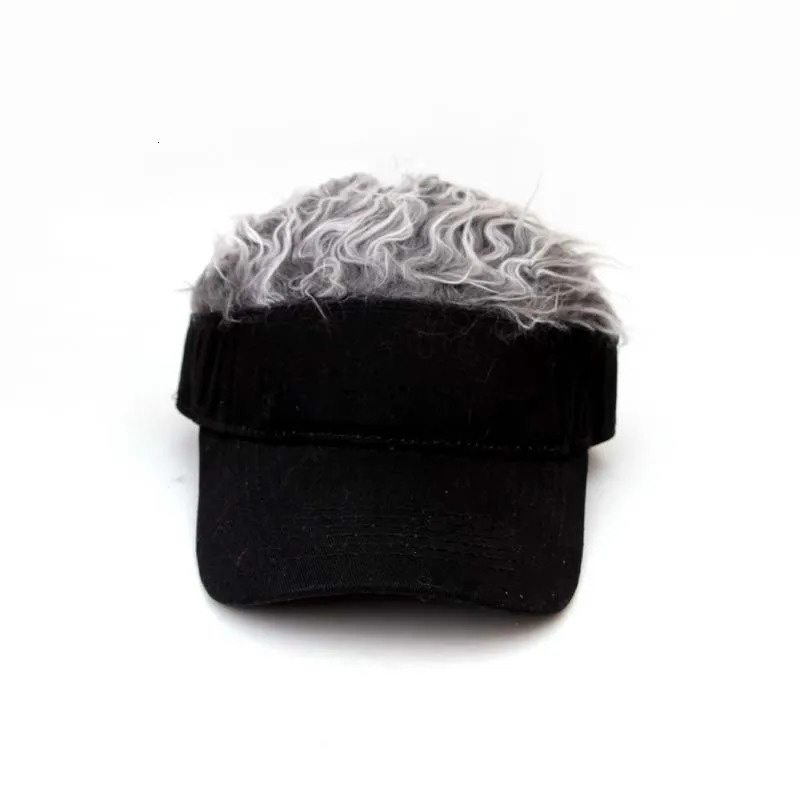 Unisex Casual Camouflage Visor Hat Men Women Adjustable Sun Sunshade Hip Hop Baseball Cap With Spiked Hairs Wigs Casquatte 250519