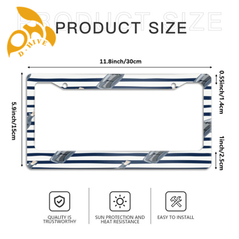 Free Shipping 2025 new fashion designer customized Exterior Accessories License Plate Frames printing circular hole with license plate