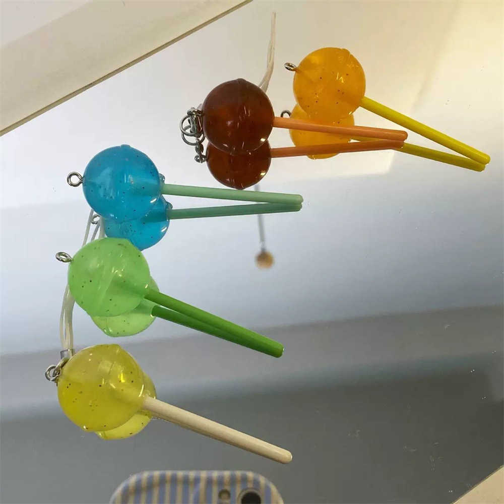 Playful Simulation Lollipop Mobile Phone Rope With Contrasting Colors Dopamine Keychain Creative GuBen Chain Instagram Style Backpack Pendant