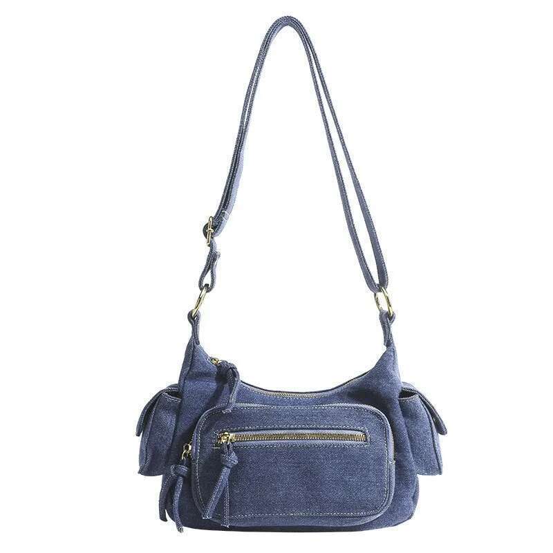 Fashion Denim Unique Shoulder Bag Women Casual Tote Crossbody Purse Jeans Handbag
