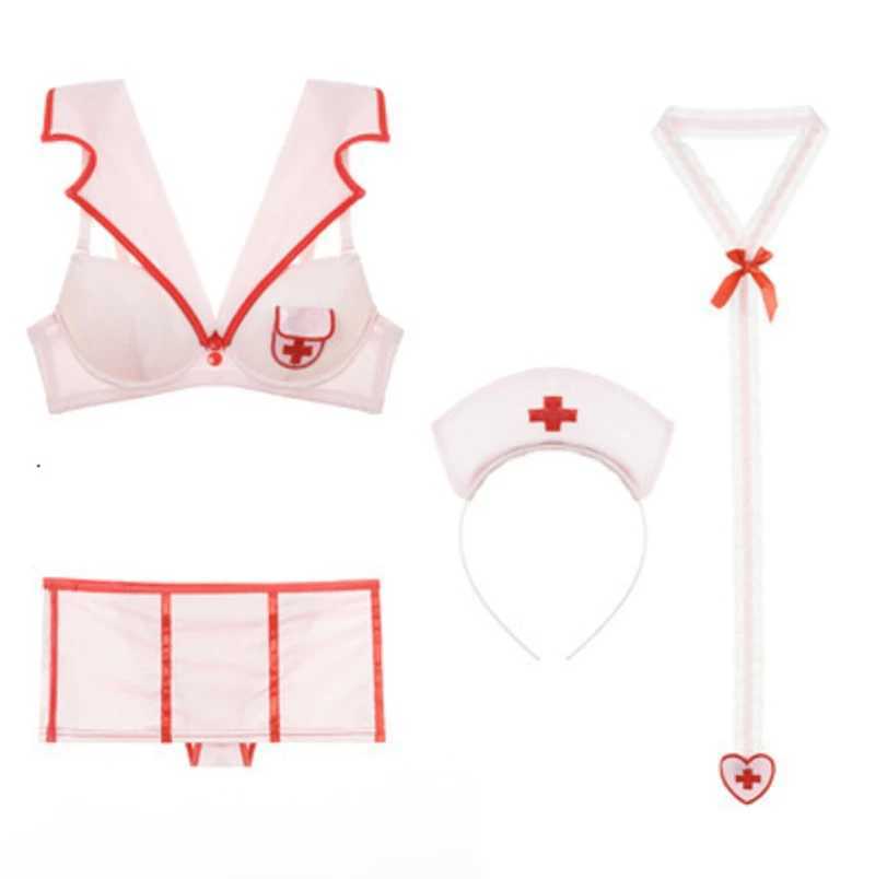 Nurse Costume Role Play Love Live Cosplay Sexy Girl Lingerie Women Pink Underwear Fancy Anime Uniform Nurse Set Costumes R250520