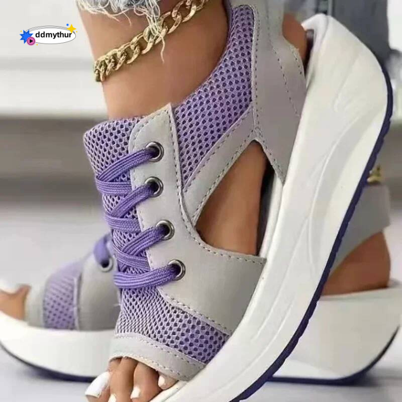 Fashion Women Sandals Summer New Lady Platform Chunky Comfortable Mesh Open Toe Casual Sports Ladies Shoes Plus Size 43 ddmythur