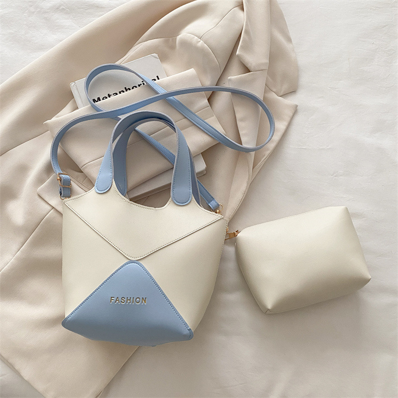 New women's waist bag summer niche design crossbody bag high-end texture handbag contrasting color splicing designer armpit bag versatile square 
