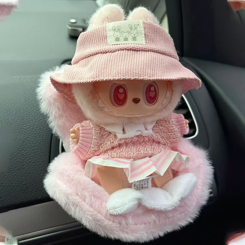labubu Accessories Plush doll car air vent decoration seat with aromatherapy 18 cm inner doll available