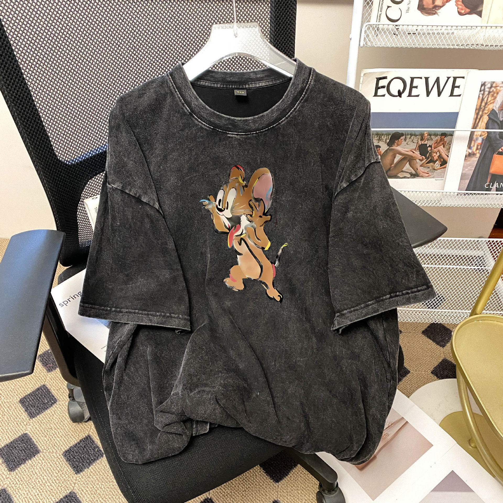 Designer Clothing Cat Pure Cotton Men And Women Summer Loose Plus Size T-shirt Short Sleeved Top 2025 New Item