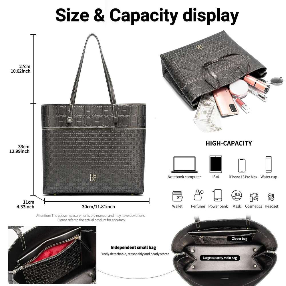 Fashionable Classic Retro Solid Color Bag Large Capacity PVC Material Women's New Single Shoulder Handbag